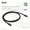 USB Type-C Kabel CLUB3D CAC-1570 1,2m — 80Gbps, 240W, unterstützt 8K@240Hz, schwarz
