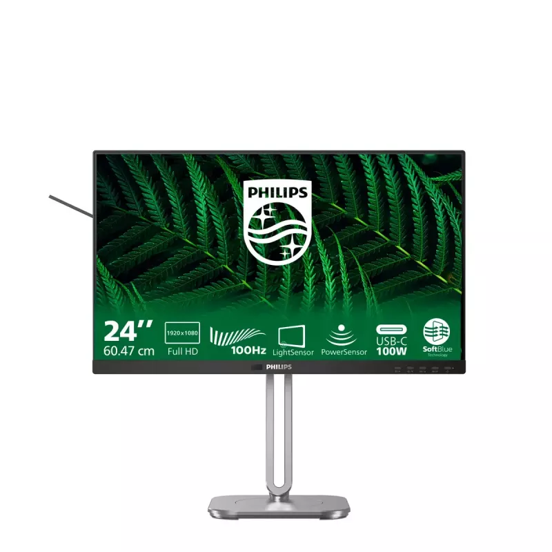 Philips 5000 Serie 24B2G5301/00 Computer-Monitor 60,5 cm (23,8 Zoll) 1920 x 1080 Pixel Full HD LCD Schwarz