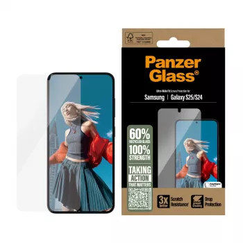 PanzerGlass ® Displayschutzfolie Samsung Galaxy S25 | S24 | Ultra-Wide Fit