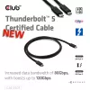 CLUB3D Thunderbolt™ 5 zertifiziertes Kabel 8K240Hz Daten 80/120 Gbps EPR 240 Watt M/M 1m / 3,28ft