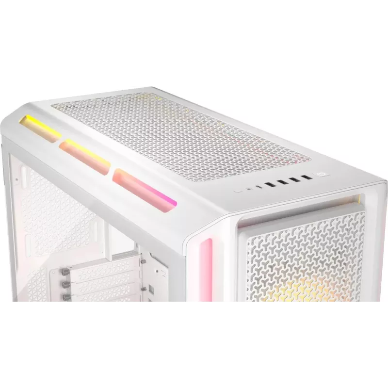 CORSAIR PC-Gehäuse - 5000T LX RGB Midi-Tower (tempered Glass) Weiß