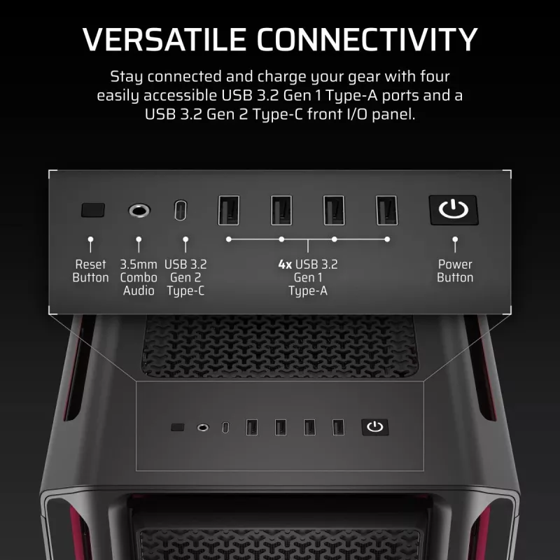 CORSAIR PC-Gehäuse - Icue Link 5000t Lx RGB Mid-Tower High-Performance
