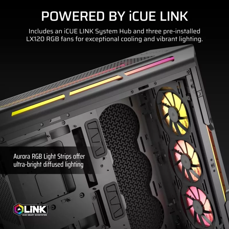 CORSAIR PC-Gehäuse - Icue Link 5000t Lx RGB Mid-Tower High-Performance