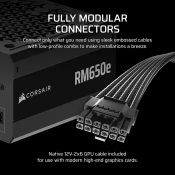 CORSAIR Netzteil - RMe Serie RM650e vollmodular, leiser ATX 650W
