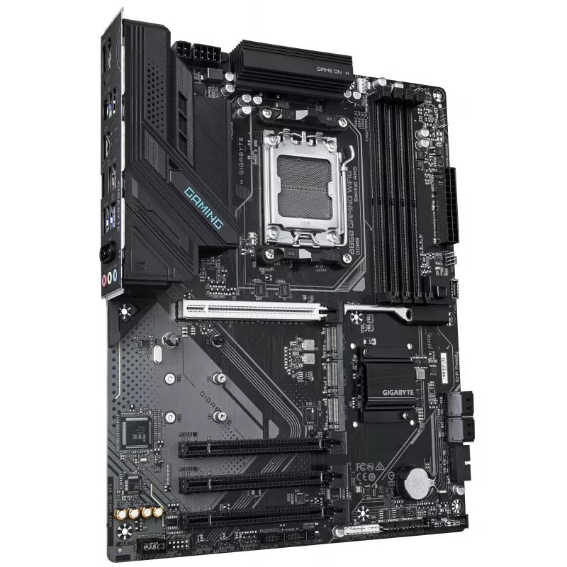 Motherboard GIGABYTE B850 GAMING WIFI6, AMD B850 Chipsatz, AM5-Sockel, ATX, 4x DDR5-Steckplätze, Wi‑Fi 6, 3x M.2, 4x SATA III