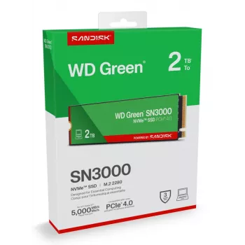 WESTERN DIGITAL SSD - WD Grün SN3000 NVMe - 500GB - PCIe Gen4 x4 - M.2 2280