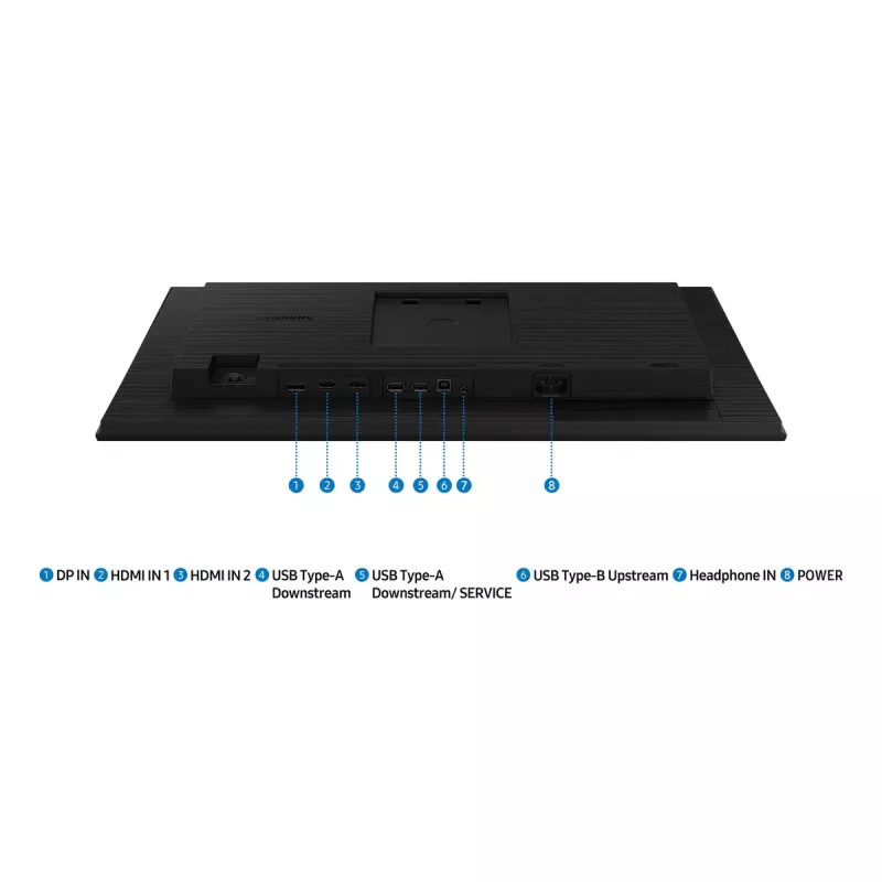 Monitor Samsung 24 Zoll S40GD LS24D400GAUXEN – 24 Zoll Full HD (1920×1080), IPS, 5 ms, 250 cd/m², USB-Hub, VESA, schwarz