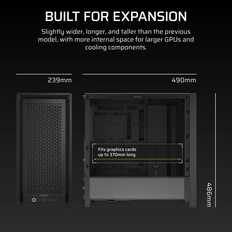 CORSAIR FRAME 4000D Midi-Tower-Gehäuse Schwarz