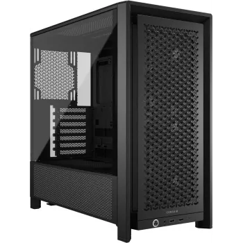 PC-Gehäuse CORSAIR FRAME 4000D RS Midi Tower — schwarz, EATX-Unterstützung, gehärtetes Glas, USB-C, 3x120-mm-Frontlüfter