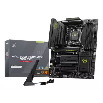 Motherboard MSI MAG B850 TOMAHAWK MAX WIFI — AMD B850, Sockel AM5, ATX, DDR5, 4×M.2, Wi‑Fi 7, 5Gb LAN, 7.1 Audio