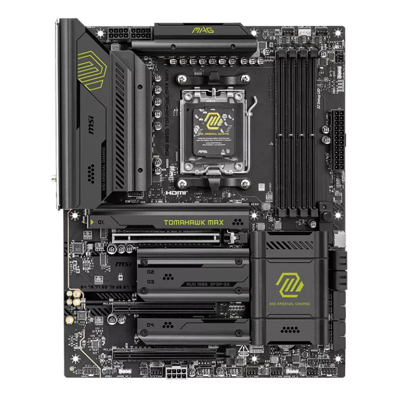Motherboard MSI MAG B850 TOMAHAWK MAX WIFI — AMD B850, Sockel AM5, ATX, DDR5, 4×M.2, Wi‑Fi 7, 5Gb LAN, 7.1 Audio