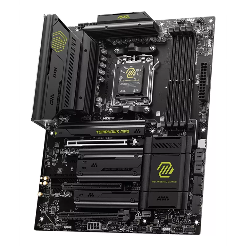 Motherboard MSI MAG B850 TOMAHAWK MAX WIFI — AMD B850, Sockel AM5, ATX, DDR5, 4×M.2, Wi‑Fi 7, 5Gb LAN, 7.1 Audio