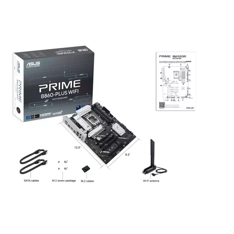 Mainboard ASUS PRIME B860-PLUS WIFI — Intel B860, LGA 1851, ATX, DDR5, 4 DIMM, Wi‑Fi 6E, 2.5Gb LAN, Bluetooth 5.3
