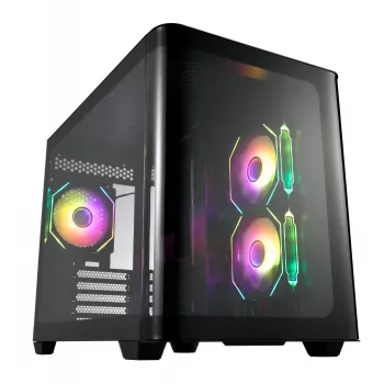 FSP S380-BA Gehäuse Mini Tower mITX, mATX Schwarz ARGB