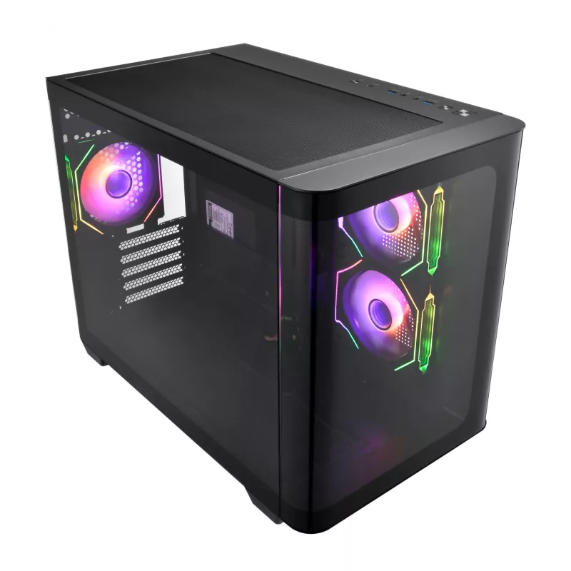 FSP S380-BA Gehäuse Mini Tower mITX, mATX Schwarz ARGB
