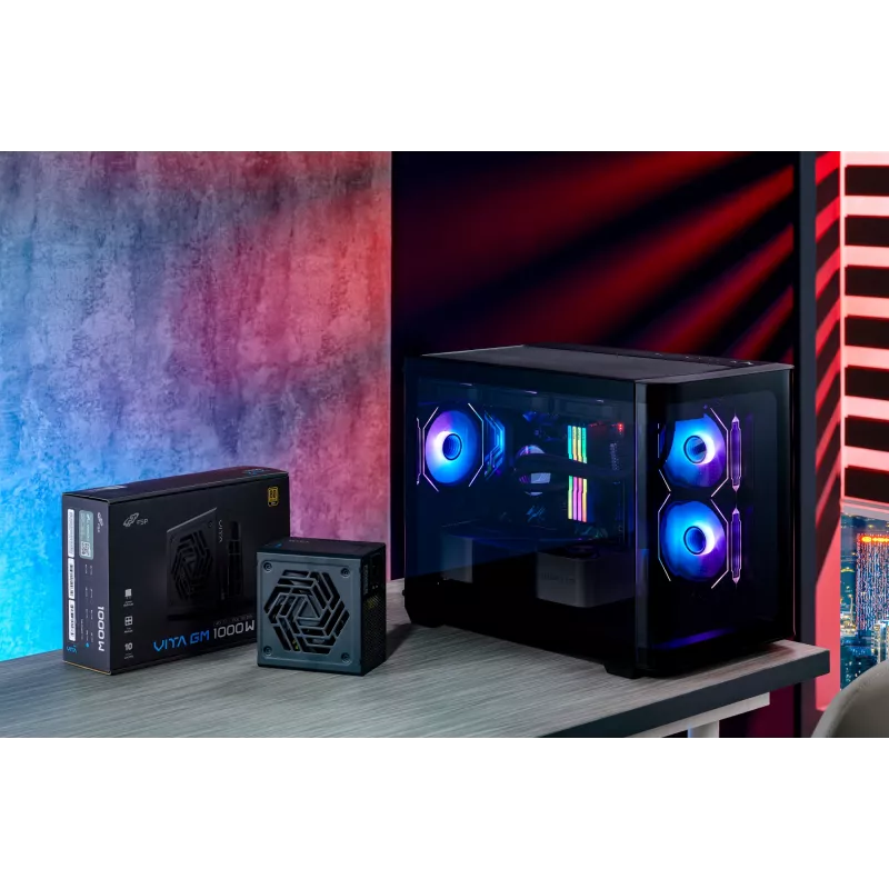 FSP S380-BA Gehäuse Mini Tower mITX, mATX Schwarz ARGB