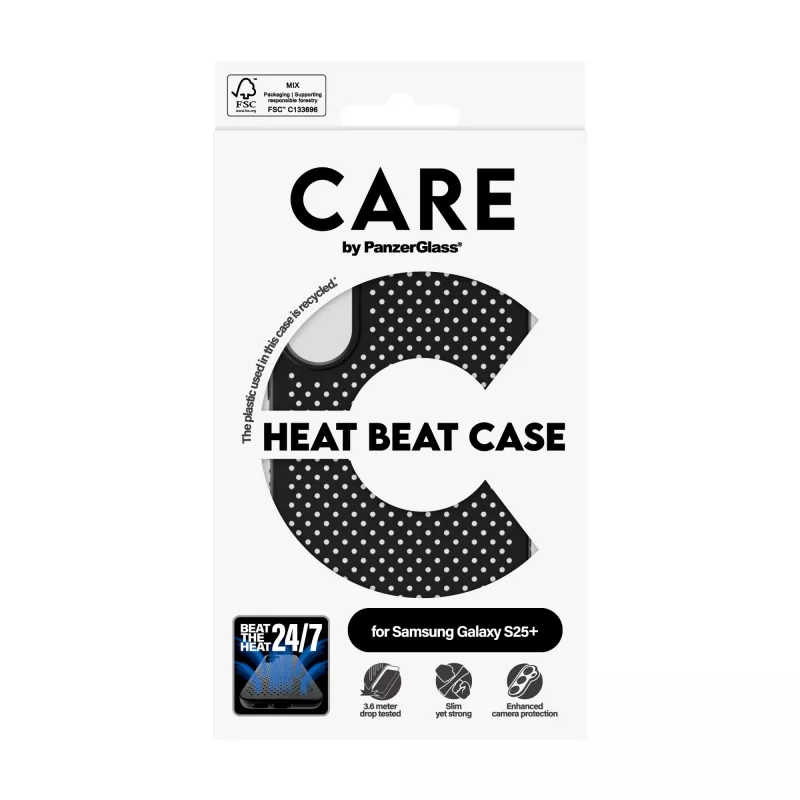 PanzerGlass CARE™ by ® Case Heat Beat Samsung Galaxy S25+, Cover, Samsung, Samsung - Galaxy S25+, Schwarz