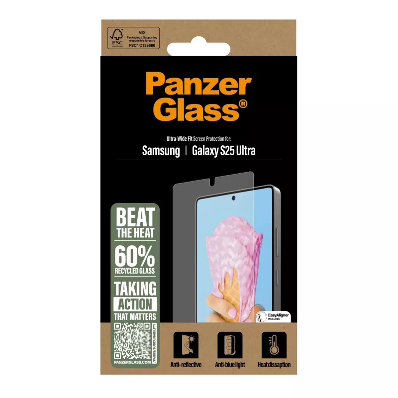 PanzerGlass ® All-in-One Displayschutzfolie Samsung Galaxy S25 Ultra | Ultra Wide Fit