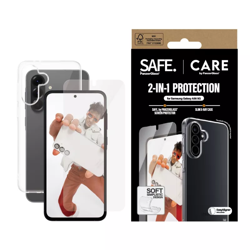 PanzerGlass CARE by Fashion 2-in-1 Bundle Samsung Galaxy A56 5G Kratz- und Stoßfest