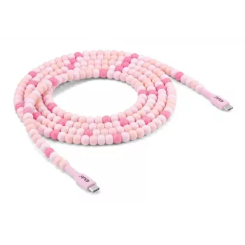 CLUB3D USB-C® Perlenkabel, Pink, 2 m, USB C, USB C, 0.48 Gbit/s, Pink