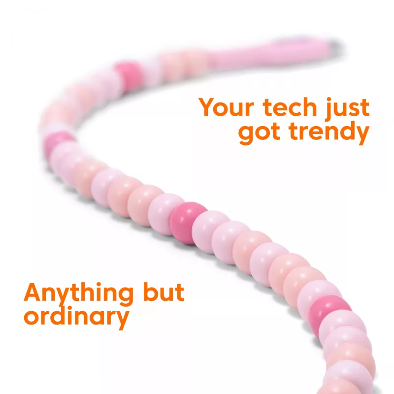 CLUB3D USB-C® Perlenkabel, Pink, 2 m, USB C, USB C, 0.48 Gbit/s, Pink