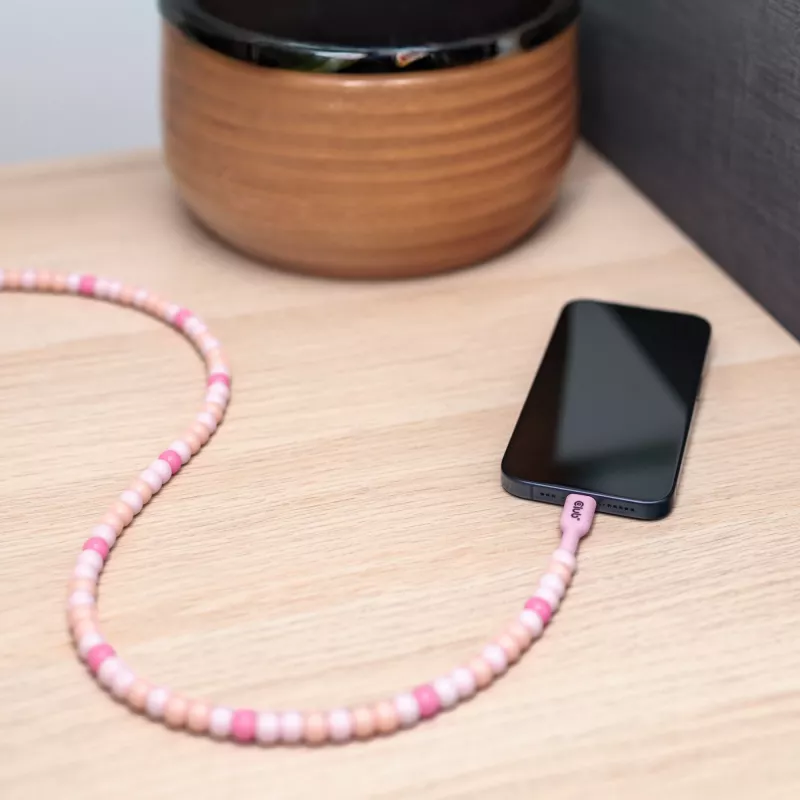 CLUB3D USB-C® Perlenkabel, Pink, 2 m, USB C, USB C, 0.48 Gbit/s, Pink