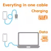 CLUB3D CAC-3011 USB-Kabel 2 m USB C Blau, Grün