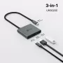 USB Type-C Hub TP-Link UH3020C — 3-Port (HDMI, USB-A, USB-C), 5 Gbit/s, HDMI 4K@60Hz, PD bis 100W, Aluminium, 0,18 m Kabel