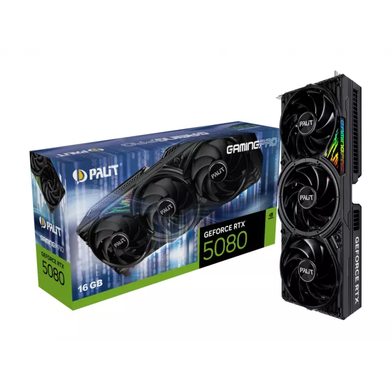 Palit Microsystems Grafikkarte Rtx 5080 Gaming Pro 7680×4320 16GB Gddr7 Pci-e 5.0 X16 3xLüfter 3xDP/1xHDMI