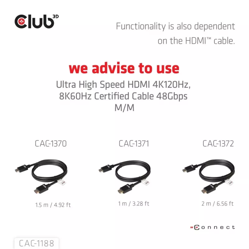 Adapter club 3d Mini DisplayPort 1.4 auf HDMI 8K60Hz M/F, Mini DisplayPort Stecker