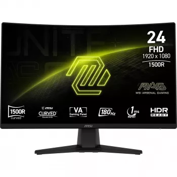 Monitor MSI MAG 242C 23.6 Zoll Curved LCD Full HD 1920×1080 VA 180Hz 1ms MPRT HDMI DisplayPort VESA 100×100