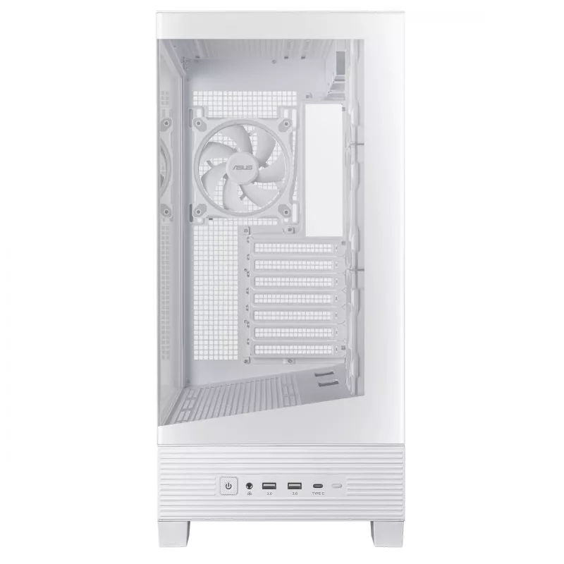 PC-Gehäuse ASUS A31 Plus TG ARGB WHITE Midi Tower — ATX, Tempered Glass, ARGB, 3x120mm + 1x120mm Lüfter, 38 cm GPU, 165 mm CPU-Kühler