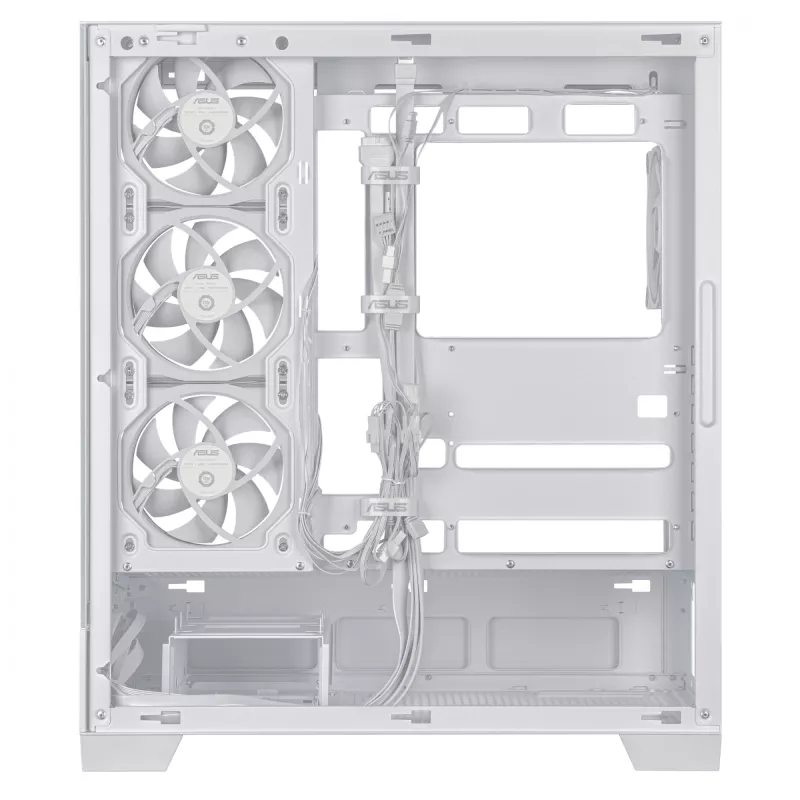 PC-Gehäuse ASUS A31 Plus TG ARGB WHITE Midi Tower — ATX, Tempered Glass, ARGB, 3x120mm + 1x120mm Lüfter, 38 cm GPU, 165 mm CPU-Kühler