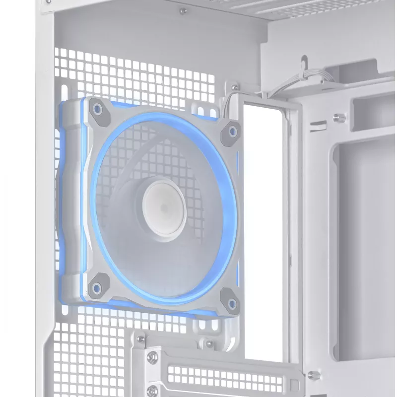 PC-Gehäuse ASUS A31 Plus TG ARGB WHITE Midi Tower — ATX, Tempered Glass, ARGB, 3x120mm + 1x120mm Lüfter, 38 cm GPU, 165 mm CPU-Kühler