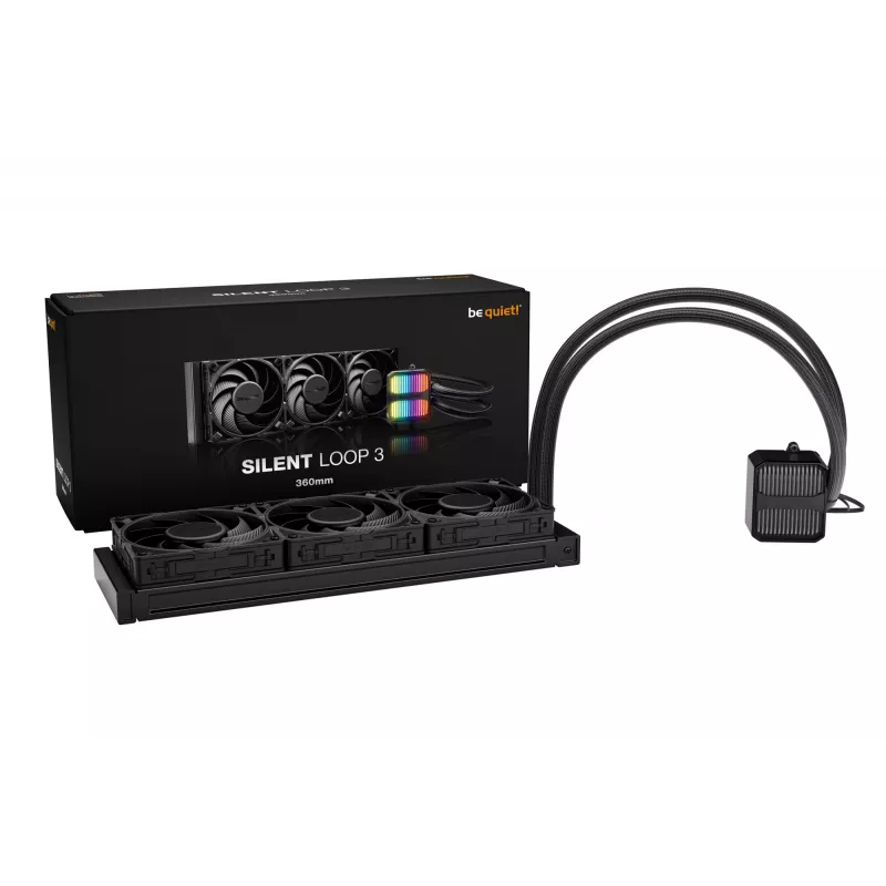 be quiet! Silent Loop 3 360 mm Prozessor All-in-One Flüssigkeitskühler 12 cm Schwarz 1 Stück