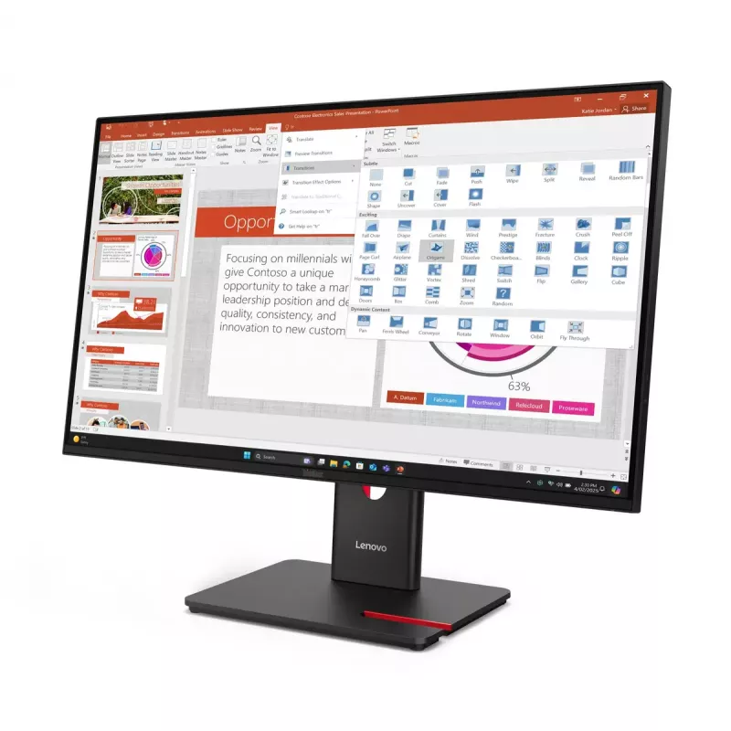 Monitor Lenovo ThinkVision T27-40 27 Zoll LED Full HD 1920 x 1080