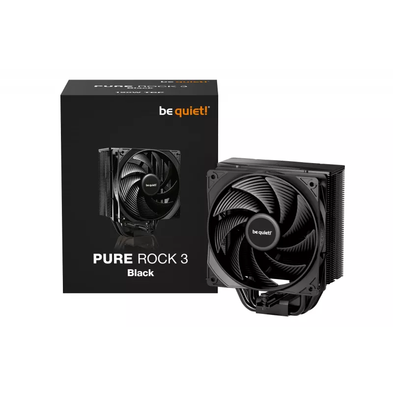 be quiet! Pure Rock 3 Schwarz Prozessor-Luftkühler 12 cm 1 Stk.