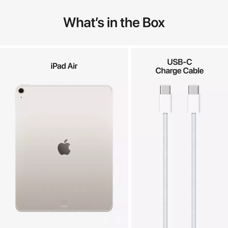APPLE iPad Air (2025) - M3 - 13 Zoll - 7. Generation - Wi-Fi + Cellular - 128 GB - Starlight