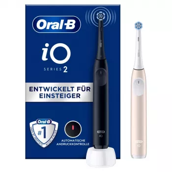 Elektrische Zahnbürste Oral-B iO Series 2 Duo Schwarz Pink Wiederaufladbar mit intelligentem Drucksensor