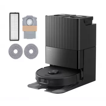 Roboter-Staubsauger Roborock Qrevo Edge 5V1 — beutellos, 0,325 L Staubbehälter, 2,7 L Basis, Li-Ion 5200 mAh, 190 min Laufzeit, 60,4 dB, schwarz