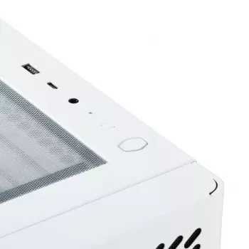 PC-Gehäuse Cooler Master Elite 502 Midi Tower Weiß — ATX, 3x 120 mm vorne, 120 mm hinten, Netzteil unten, unterstützt 2,5-Zoll-/3,5-Zoll-Laufwerke