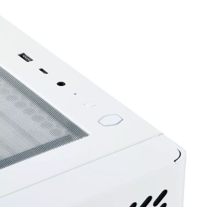 PC-Gehäuse Cooler Master Elite 502 Midi Tower Weiß — ATX, 3x 120 mm vorne, 120 mm hinten, Netzteil unten, unterstützt 2,5-Zoll-/3,5-Zoll-Laufwerke
