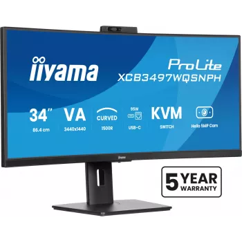 iiyama ProLite XCB3497WQSNPH-B1 Computer Monitor 86,4 cm (34 Zoll) 3440 x 1440 Pixel UltraWide Quad HD LED Schwarz