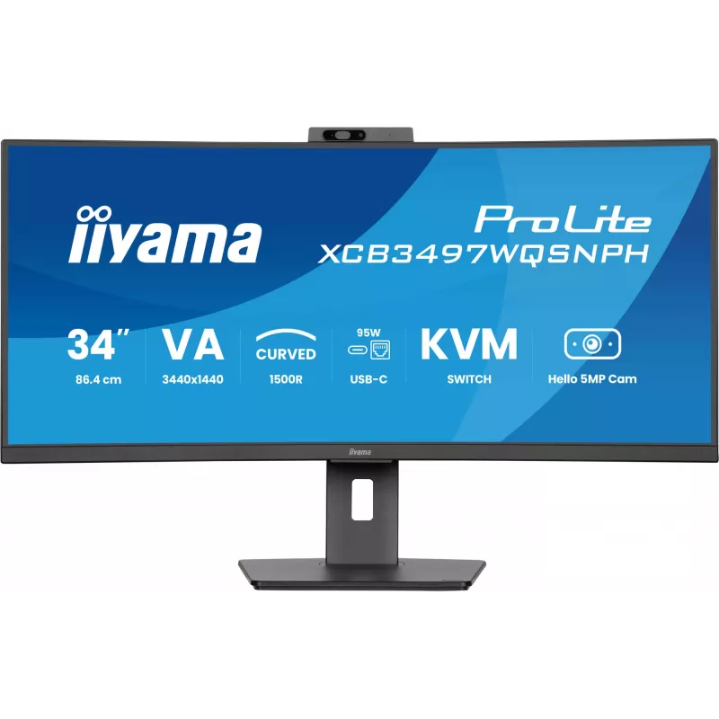 iiyama ProLite XCB3497WQSNPH-B1 Computer Monitor 86,4 cm (34 Zoll) 3440 x 1440 Pixel UltraWide Quad HD LED Schwarz