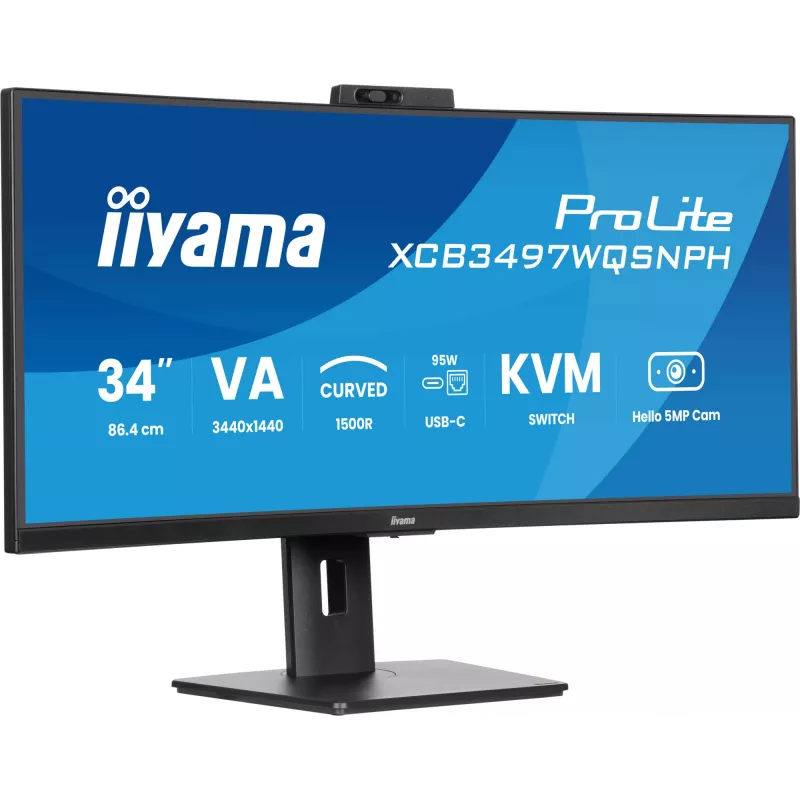 iiyama ProLite XCB3497WQSNPH-B1 Computer Monitor 86,4 cm (34 Zoll) 3440 x 1440 Pixel UltraWide Quad HD LED Schwarz