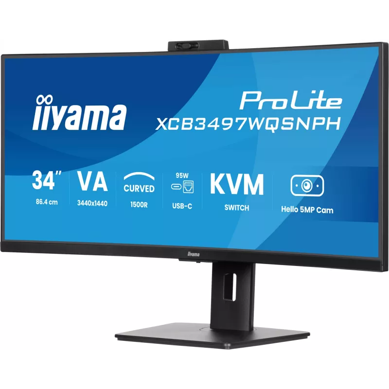 iiyama ProLite XCB3497WQSNPH-B1 Computer Monitor 86,4 cm (34 Zoll) 3440 x 1440 Pixel UltraWide Quad HD LED Schwarz