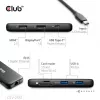 CLUB3D 8-1 Portable Dock USB Type-C® 10Gbps auf HDMI™ und DisplayPort™ 8K30Hz PD max. 100Watt