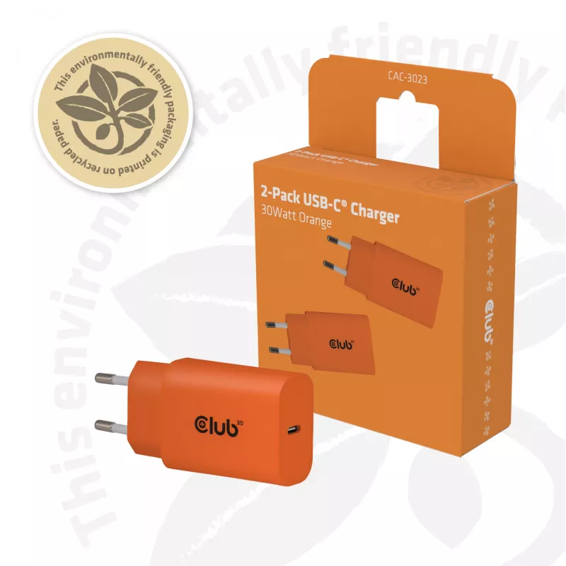 Netzteil CLUB3D CAC-3023, 30 W, kompakter Adapter für tragbare Geräte
