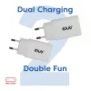 USB‑C-Ladegerät 2er-Pack CLUB3D CAC-3020, 30 W gesamt, Weiß