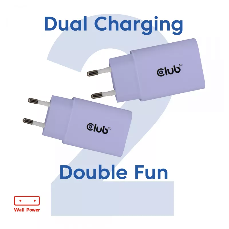 Netzteil club 3d USB-C-Ladegerät 30W 2er-Pack kompakt für Handys und Tablets